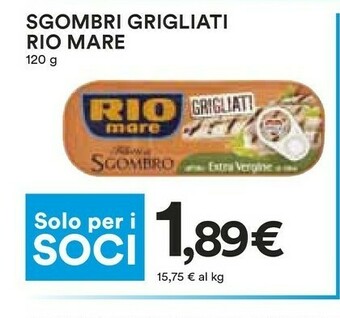Coop Rio Mare Filetti di sgombro offerta
