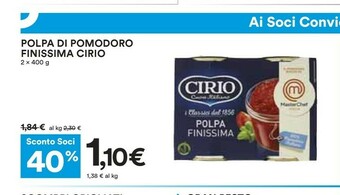 Coop Cirio Pomodori pelati offerta