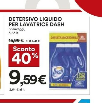 Coop Dash Detersivo lavatrice offerta