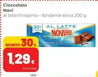 Coop Novi Cioccolato Al Latte Finissimo offerta