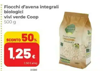 Coop Coop - Fiocchi D'Avena Integrale Biologici Vivi Verde 500 G(ml) offerta