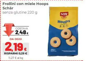 Coop Schar Frollini Senza Glutine Con Miele 200 G(ml) offerta