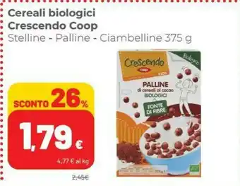 Coop Coop - Palline Di Cereali Al Cacao Biologici Crescendo 375 G(ml) offerta