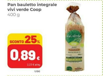 Coop Vivi Verde Coop Pan Bauletto Integrale offerta