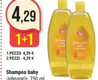 Supermercati Gulliver Johnson's Shampoo Baby offerta