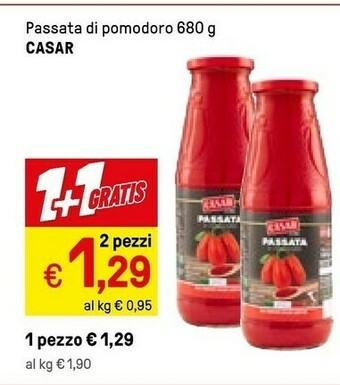 Iper La Grande Casar Passata Di Pomodoro 680 G offerta