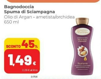 Coop Spuma di Sciampagna Bagnodoccia Olio Di Argan offerta