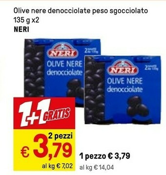 Iper La Grande Neri Olive Nere Denocciolate 135 G(ml) offerta