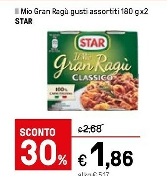 Iper La Grande Star Il Mio Gran Ragù Classico 360 G(ml) offerta
