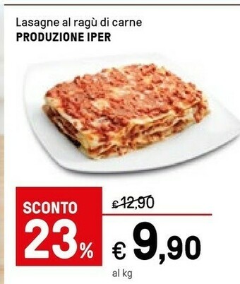 Iper La Grande Iper Lasagne Al Ragù Di Carne offerta