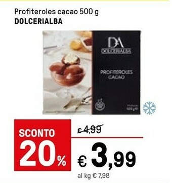 Iper La Grande Dolceria alba Profiteroles Cacao 500 G offerta