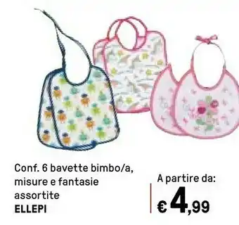 Ellepi 6 Bavette Bimbo / A, Misure E Fantasie