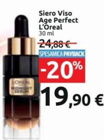 Carrefour L'Oréal Siero Viso Age Protect 30 ml offerta