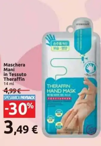Carrefour Theraffin Maschera Mani in Tessuto 14 ml offerta