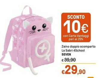 Iper La Grande Seven Zaino Doppio Scomparto La Sabri 4school offerta