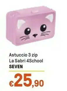 Iper La Grande Seven Astuccio 3 Zip La Sabri 4school offerta