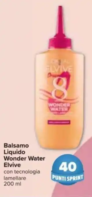 Carrefour L'Oréal Elvive Balsamo Liquido Wonder Water 200 ml offerta