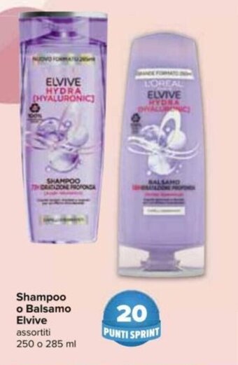 Carrefour L'Oréal Elvive Shampoo o Balsamo 250 o 285 ml offerta