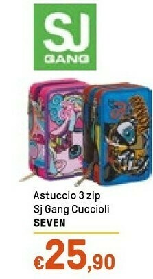 Iper La Grande Seven Astuccio 3 Zip Sj Gang Cuccioli offerta