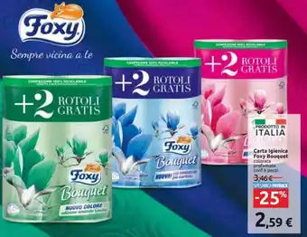 Carrefour Foxy Bouquet Carta Igienica 6 pezzi offerta