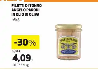 Ipercoop Filetto di tonno angelo parodi in olio di oliva offerta