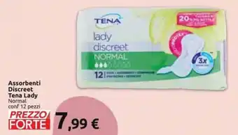 Carrefour Tena Lady Discreet Assorbenti 12 pezzi offerta