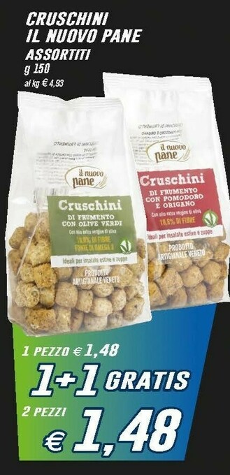 Prix Quality Il nuovo pane Cruschini Ai Semi Di Papavero E Lino 150 G(ml) offerta