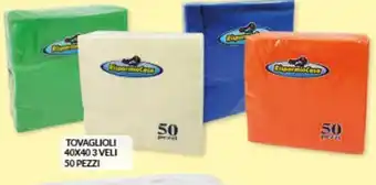 Risparmio Casa Risparmio Casa Tovaglioli 40x40 3 Veli 50 pezzi offerta