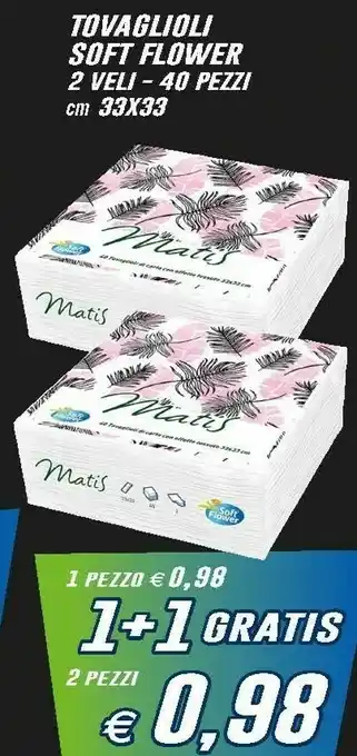 Prix Quality Soft Flower Matis Tovaglioli offerta