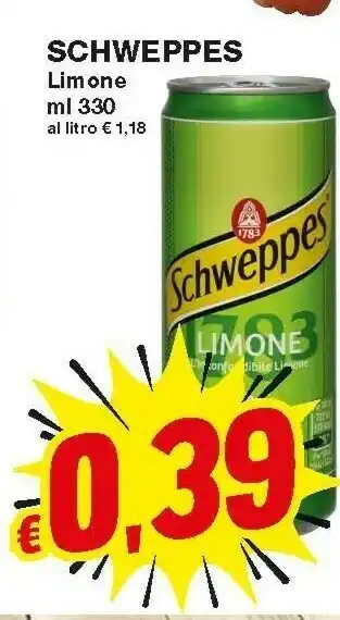 Prix Quality Schweppes Limone 330 G(ml) offerta