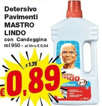 Prix Quality Mastro lindo Detersivo Pavimenti 950 Ml offerta