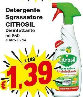 Prix Quality Citrosil Detergente Sgrassatore Disinfettante 650 Ml offerta