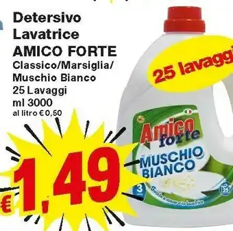 Prix Quality Amico Forte Detersivo Lavatrice 3000 Ml offerta