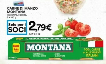Coop Montana Carne in scatola offerta