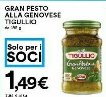 Coop Star Gran Pesto Alla Genovese Tigullio offerta