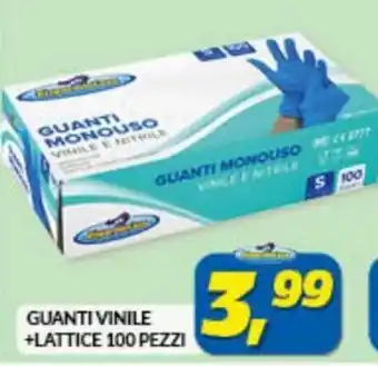 Risparmio Casa Guanti Vinile +Lattice 100 pezzi offerta