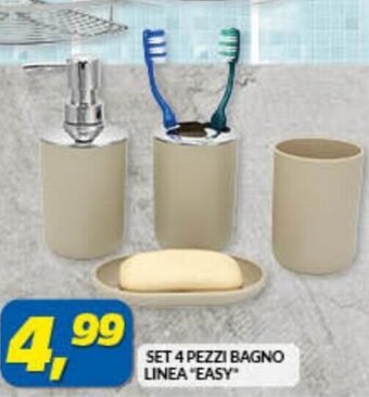 Set 4 Pezzi Bagno Linea "Easy"