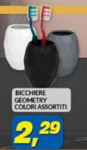 Risparmio Casa Bicchiere Geometry Colori Assortiti offerta