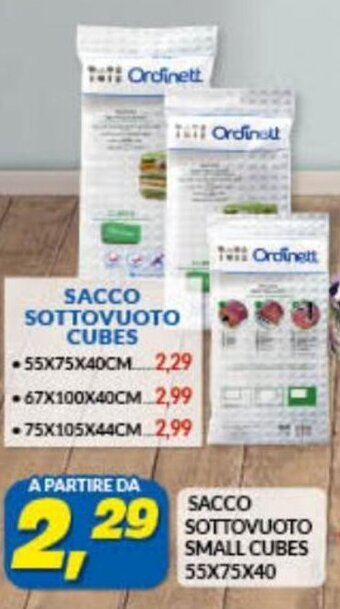 Risparmio Casa Ordinett Sacco Sottovuoto Small Cubes 55x75x40 offerta