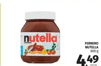 Pam Ferrero Nutella 600 G offerta