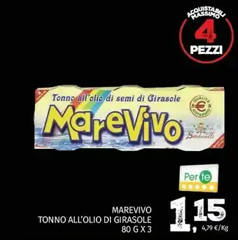 Pam Marevivo Tonno All'olio Di Girasole 80 G offerta