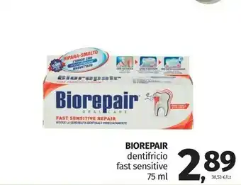 Pam Biorepair Dentifricio Fast Sensitive 75 Ml offerta