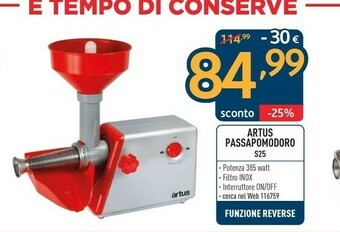 Artus Passapomodoro S25