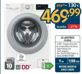 Sinergy LG Lavatrice Fav30s4e offerta