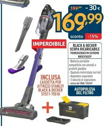 Extreme Black & Decker BHFEV182CP-QW Aspiratore Portatile Senza Sacchetto Viola