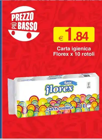 Carta igienica Florex x 10 rotoli