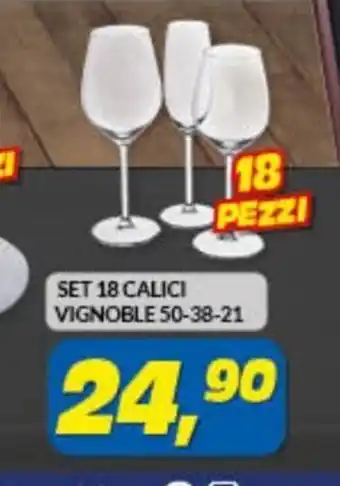 Risparmio Casa Set 18 Calici Vignoble 50-38-21 offerta