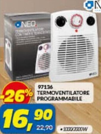 Risparmio Casa Neo 97136 Termoventilatore Programmabile offerta