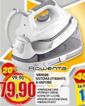 Risparmio Casa Rowenta VR5020 Sistema Stirante a Vapore offerta