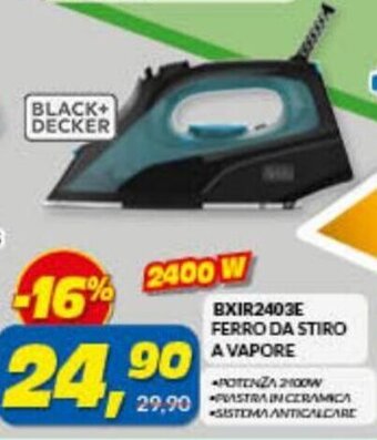 Risparmio Casa Black+Decker BXIR2403E Ferro da Stiro a Vapore offerta